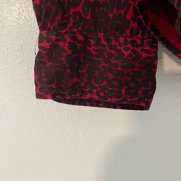 Talbots Leopard Print Stretch Button Down Shirt - Picture 6 of 6